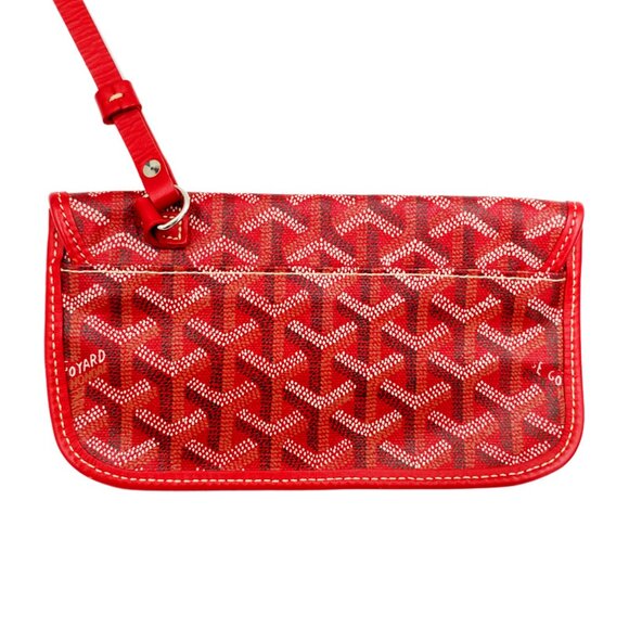 RARE Authentic Goyard Goyardine Saint Louis PM Red Shoulder Tote Bag & Pouch - Picture 14 of 16